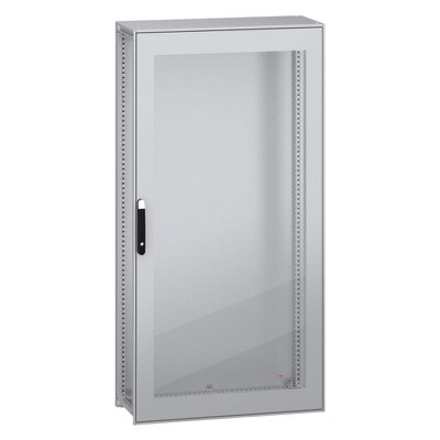 NSYSFN201040T Schneider PanelSeT SFN Mild Steel 2000H x 1000W x 400mmD Floor Standing Enclosure Single Glazed Door IP55