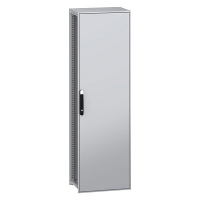 NSYSFN20640P Schneider PanelSeT SFN Mild Steel 2000H x 600W x 400mmD Floor Standing Enclosure Single Door IP55 with Mounting Plate