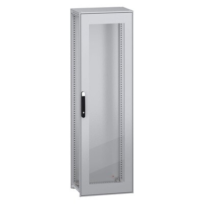 NSYSFN20640T Schneider PanelSeT SFN Mild Steel 2000H x 600W x 400mmD Floor Standing Enclosure Single Glazed Door IP55