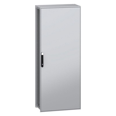NSYSFN20840P Schneider PanelSeT SFN Mild Steel 2000H x 800W x 400mmD Floor Standing Enclosure Single Door IP55 with Mounting Plate