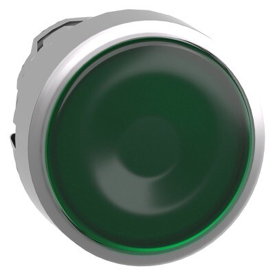 ZB4BH033 Schneider Harmony XB4 Head for Illuminated Push Button Metal Green Flush 22mm Universal LED Push-push