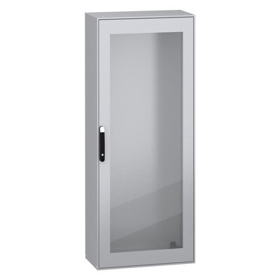 NSYSM20830T Schneider PanelSeT SM Mild Steel 2000H x 800W x 300mmD Floor Standing Enclosure IP55 Glazed Door