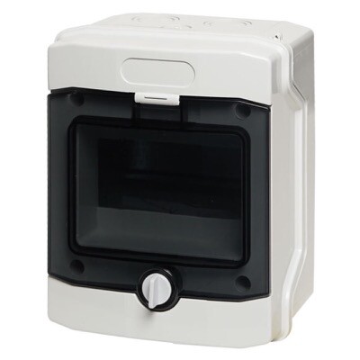 E-06W IMO Distribution Boxes 6 Way IP65 Enclosure Transparent Door 165 x 201 x 120mm