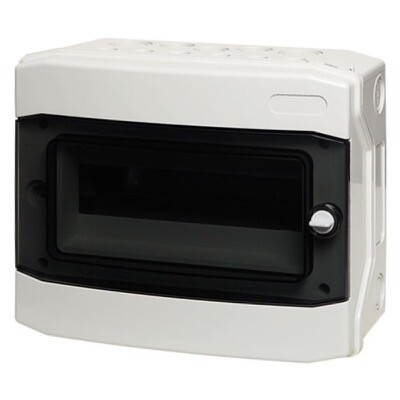 E-12W IMO Distribution Boxes 12 Way IP65 Enclosure Transparent Door 319 x 259 x 144mm