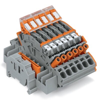 2007-8876 WAGO TOPJOB S Compact Terminal Block for 3-phase Current Transformer Circuit 6mm2 Multicoloured