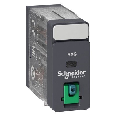 RXG21BD Schneider Harmony RXG Interface Plug-in Relay 5A 2CO Lockable Test Button LED 24VDC