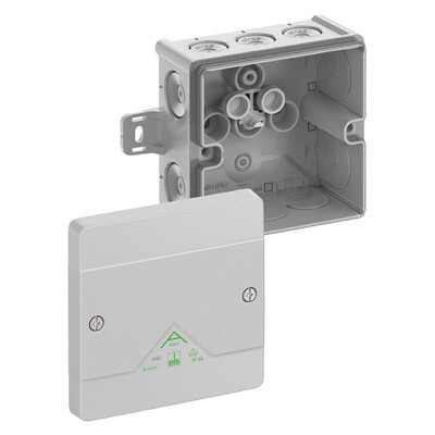 80440101 Spelsberg Abox 040 AB-L Polypropylene 102 x 102 x 57mmD Grey without Terminals with External Fixing Lugs IP66