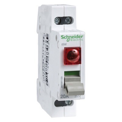 A9S61220 Schneider Switch Acti9 iSW with Indicator 2 Pole 20A 250V