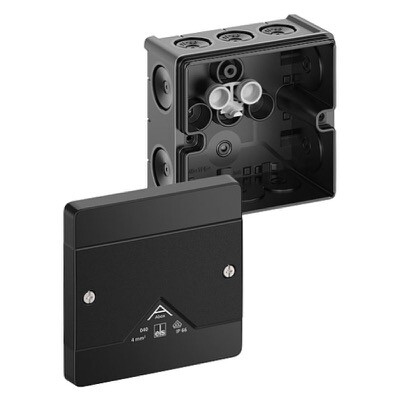 80400001 Spelsberg Abox 040-L/sw Polypropylene 102 x 102 x 57mmD Black without Terminals IP66