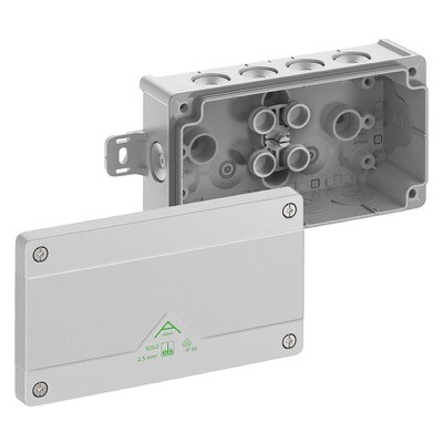 80240301 Spelsberg Abox 025/2-AB-L Polypropylene 152 x 87 x 52mmD Grey without Terminals with External Fixing Lugs IP66