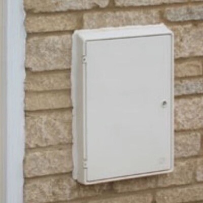 EMB-RG Recessed GRP Electricity Meter Box 600H x 430W x 220mmD Weather Resistant White