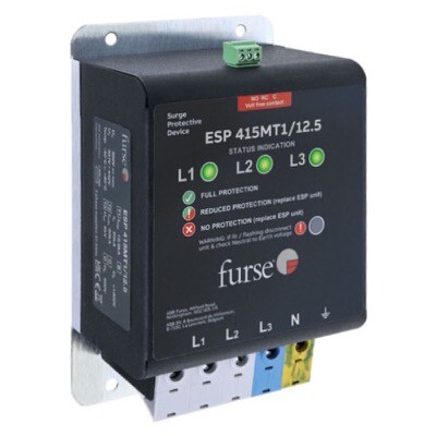 7TCA085465R0003 ABB Furse ESP 415MT1/12.5 Three Phase Enhanced Type 1+2+3 12.5kA Surge Protection Device Surface