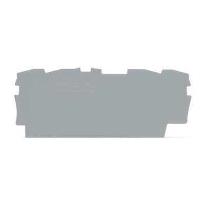 2002-1491 WAGO TOPJOB S Intermediate and End Plate 0.8mm Thick Grey