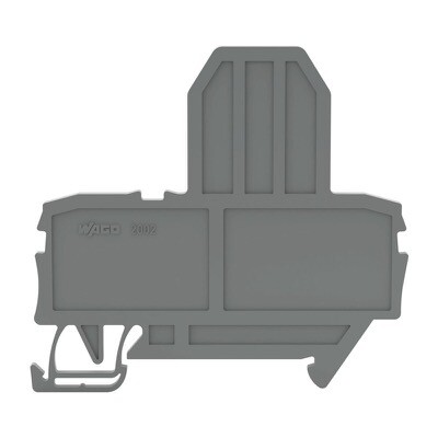 2002-991 WAGO TOPJOB S End Plate for Fuse Terminal Block 2mm Thick Grey