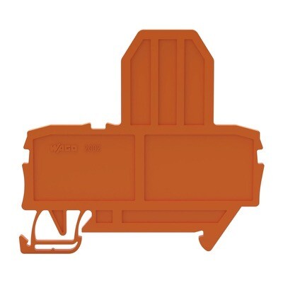 2002-992 WAGO TOPJOB S End Plate for Fuse Terminal Blocks 2mm Thick Orange