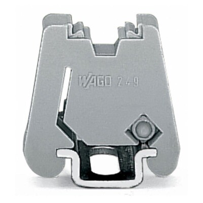 249-101 WAGO Screwless End Stop 6mm Wide for WMB Markers Grey