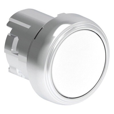 LPSB108 22mmLovato Pushbutton Actuator Spring Return 22mm Platinum Series Metal Flush White