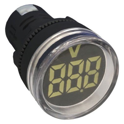 PL22-VMAC-W SCL PL22-VM Series 22.5mm Voltmeter 50-380V AC White IP65