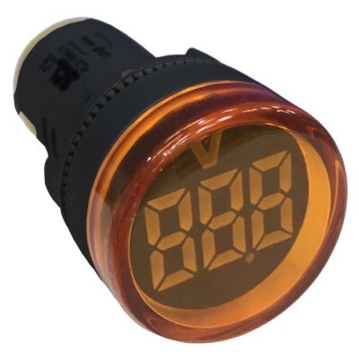 PL22-VMAC-Y SCL PL22-VM Series 22.5mm Voltmeter 50-380V AC Yellow IP65