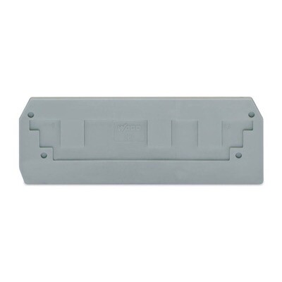 284-308 WAGO Intermediate and End Plate 2.5mm Thick Grey
