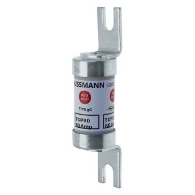 TCP80 Eaton Bussmann TCP 80A gG Fuse BS88 A4 Bolt Fixing 111mm Overall Length 94mm Fixing Centres 660V AC Rated