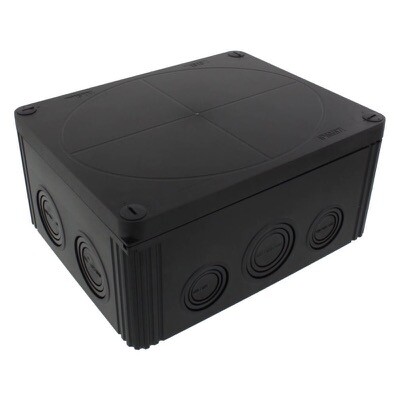 10110739 WISKA COMBI 1610 LG Polycarbonate 200 x 160 x 94mmD Junction Box Black IP66 / IP67 Empty