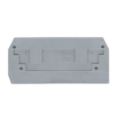 284-325 WAGO Intermediate and End Plate 2.5mm Thick Grey