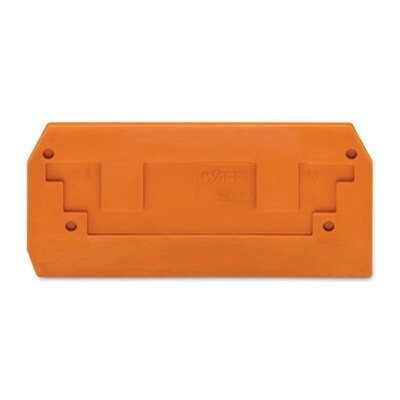 284-328 WAGO Intermediate and End Plate 2.5mm Thick Orange PADs Number 0088/201001