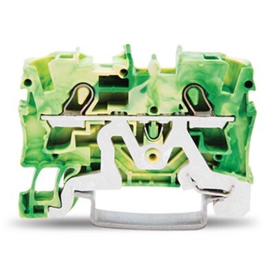 2004-1207 WAGO TOPJOB S 2-Conductor Ground Terminal Block 4mm2 Suitable for Ex e II Applications
