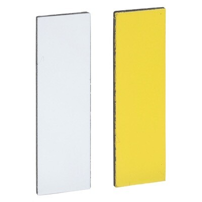 ZBY0102 Schneider Harmony XB Unmarked Legend 8 x 27mm for 30 x 40mm Legend UnmarkedHolder 1 Side White 1 Side Yellow
