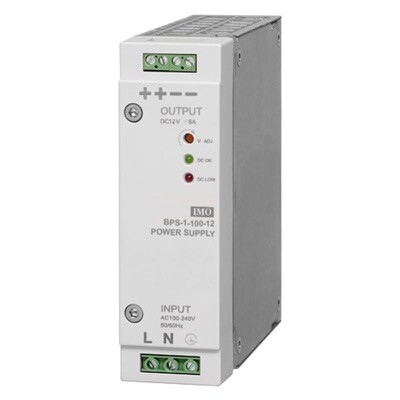 BPS-1-100-12DC IMO BPS Series AC-DC DIN Rail Power Supply 100W 90-264V AC Input 12V DC Output Voltage 8.3A