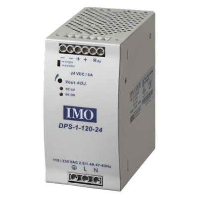 DPS-1-120-12DC IMO DPS Series AC-DC DIN Rail Power Supply 120W 90-264V AC Input 12V DC Output Voltage