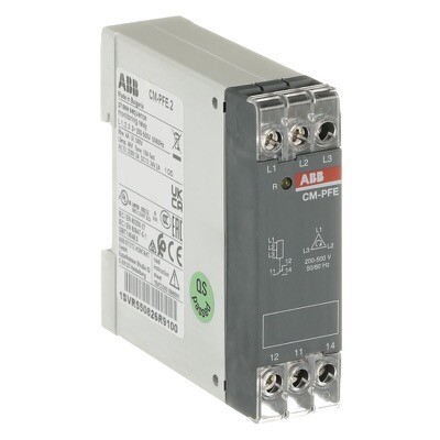 1SVR550826R9100 ABB CM-PFE.2 Three Phase Monitoring Relay Phase Sequence &amp; Phase Failure 3 x 200 - 500VAC