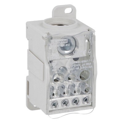 ACB1P335A12 Lovato ACB Power Distribution Block Single-pole 335A 12 Terminals