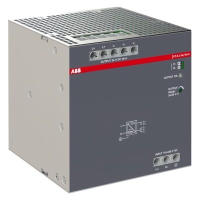 1SVR320861R1000 In:110-240VABB CP-S.1 24/40.0 Power Supply In:110-240V AC/110-250VDC Out:DC 24V/40A