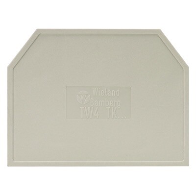 07.311.8155.0 Wieland TW 4 TK... /V0 Partition for DIN Rail Terminal Blocks Type WK 4 TK Grey