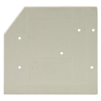 07.312.1555.0 Wieland AP 2,5 U/8113 S/V /V0 End Plate for DIN Rail Terminal Blocks Type WK 2,5 U/8113 S/V... Grey