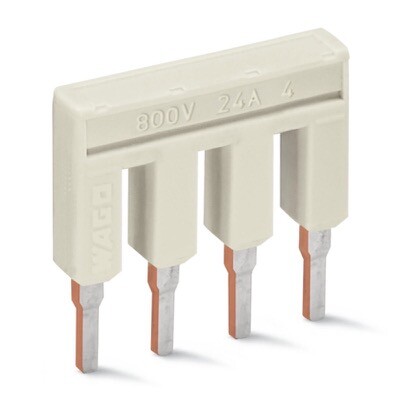 2002-404 WAGO TOPJOB S Jumper 4-way Insulated Light Grey