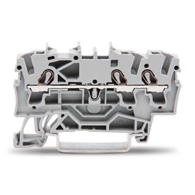 2002-1301 3-conductor Through Terminal Block 2.5mm2 Suitable for Ex e II Applications Side and Center Marking