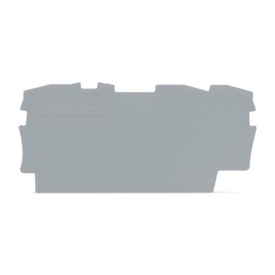 2002-1391 WAGO TOPJOB S Intermediate and End Plate 0.8mm Thick Grey