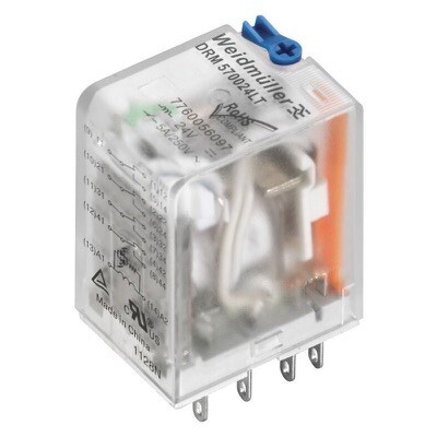 7760056097 Weidmuller DRM570024LT D-SERIES DRM Relay Number of Contacts: 4 CO AgNi Flash Gold-plated