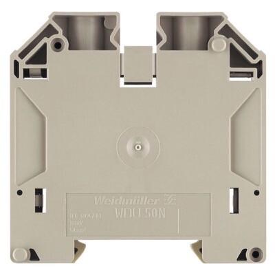 1820840000 Weidmuller W Series WDU 50N Feed-Through Connection Dark Beige 50mm2 150A 1000V Number of Connections: 2