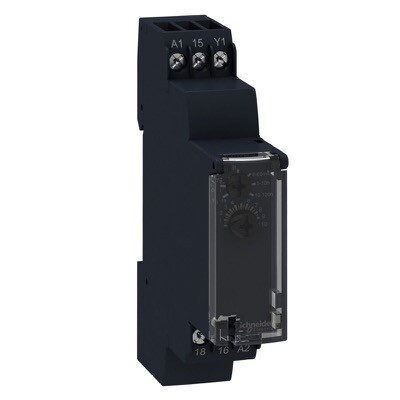 RE17RAMU Schneider Harmony Modular Timing Relay 8A 1 C/O 1s-100h On-delay 24-240VAC