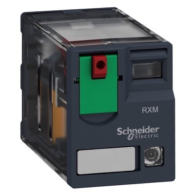 RXM2AB2B7 Schneider Harmony RXM Miniature Plug-in Relay 12A 2 C/O 24VAC with Status LED