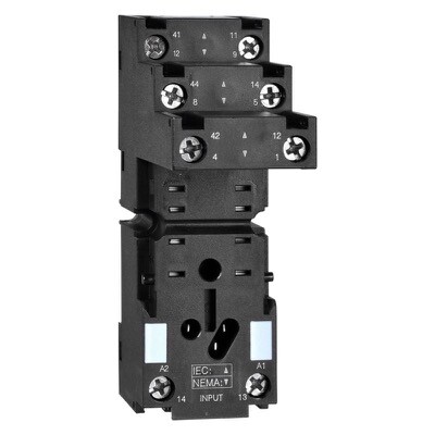 RXZE2S108M Schneider Harmony Socket Separate Contact Stepped Style Base 12A 8 Pin 2 Pole Relay Type RXM2 Screw 250VAC