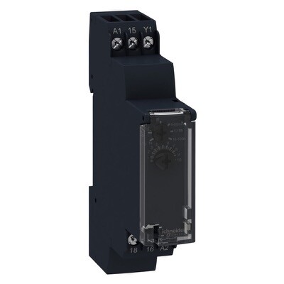 RE17RCMU Schneider Harmony Modular Timing Relay 8A 1 C/O 1s-100h Off Delay 24-240VAC