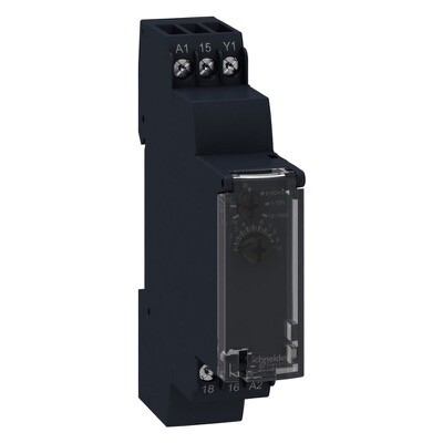 RE17RHMU Schneider Modular Timing Relay 8A 1 C/O 1s-100h On-delay 24-240VAC