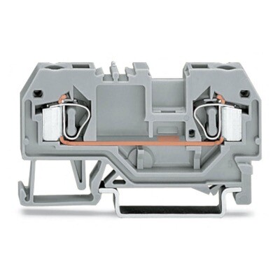 281-901 WAGO 2-conductor Through Terminal Block 4mm2 Centre Marking for DIN Rail 35 x 15 and 35 x 7.5 CAGE CLAMP