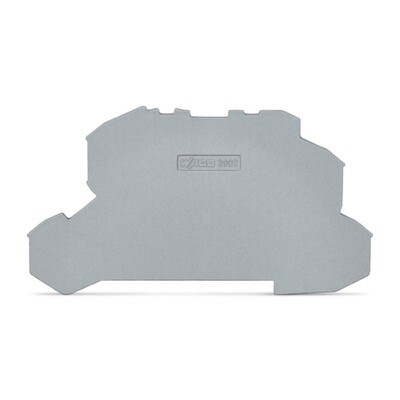 2002-2691 WAGO Intermediate and End Plate 1mm Thick Grey