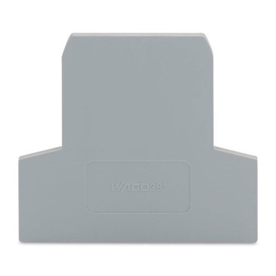 281-311 WAGO Intermediate and End Plate 2.5mm Thick Grey